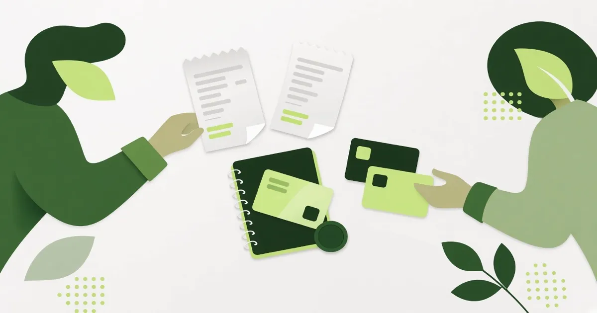Two partners coordinating shared business expense payments
